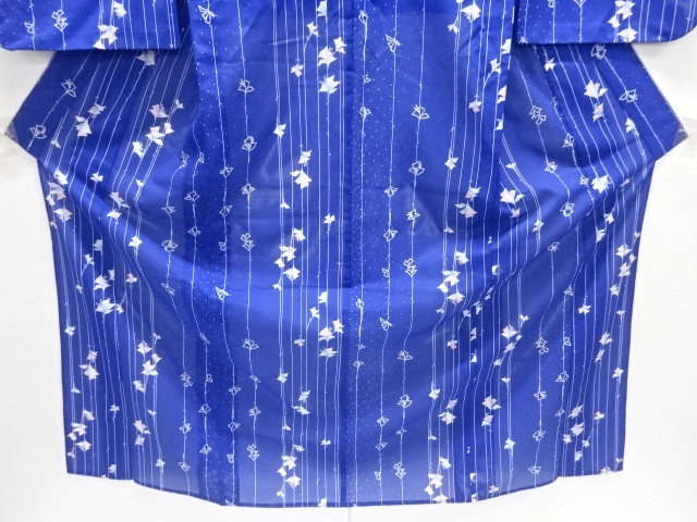  絽枝垂れ花模様小紋着物